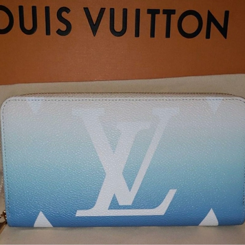 Louis Vuitton Blue and White Wallet